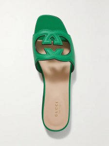 Cutout leather slides