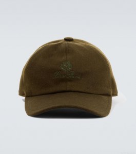 Loro PianaLogo cashmere velvet baseball cap