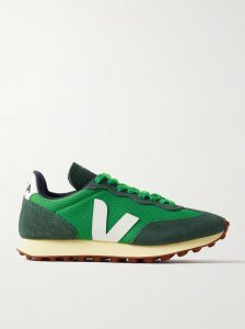 Rio Branco leather-trimmed suede and Alveomesh sneakers