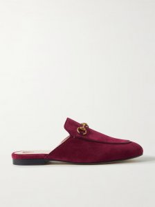 Princetown horsebit-detailed suede slippers