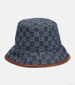 GucciGG jacquard denim bucket hat