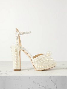 Sacaria 120 embellished satin platform sandals