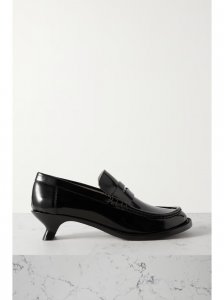 Terra glossed-leather loafers