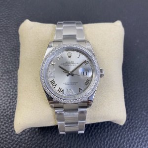 Rolex Datejust 36 Series, Top-of-the-Line Model with Gold Roman Numerals and Diamond Bezel