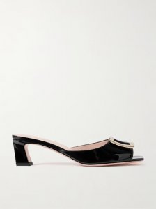 Trompette embellished patent-leather mules