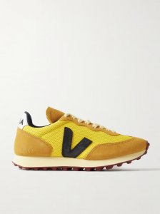 Rio Branco leather-trimmed suede and Alveomesh sneakers