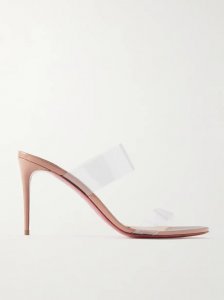 Just Nothing 85 PVC and patent-leather mules