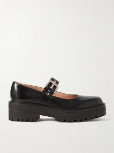 Leather Mary Jane ballet flats