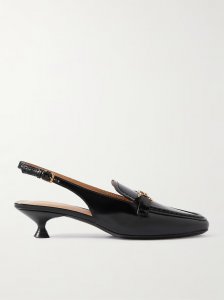 Morsetto embellished patent-leather slingback pumps