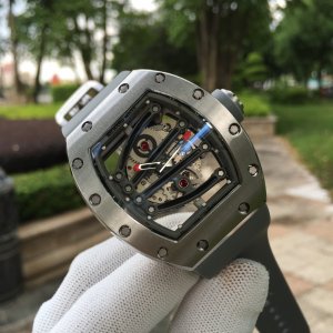 Richard Mille RM59-01 Stainless Steel Black Skeleton Dial Watch