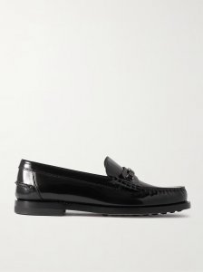 Iniez embellished leather loafers