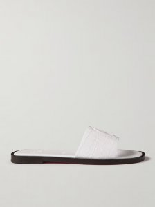 CL croc-effect patent-leather slides