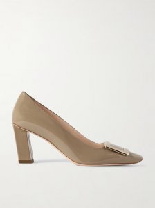 Belle Vivier buckled patent-leather pumps