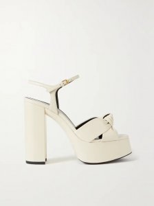 Bianca knotted leather platform sandals