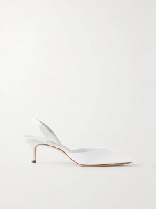 Carolyne Bridal 50 satin slingback pumps