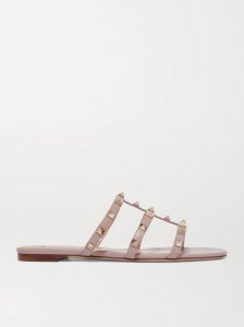 Rockstud leather sandals