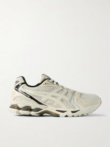 GEL-KAYANO 14 rubber-trimmed canvas and leather sneakers