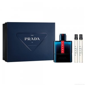 Kit Perfume Prada Luna Rossa Eau de Toilette Masculino 100 ml + 2 Miniaturas 10 ml