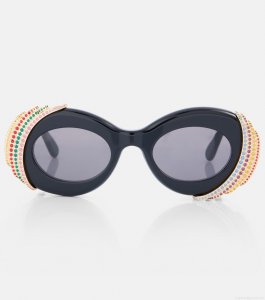 LoewePaula's Ibiza embellished round sunglasses