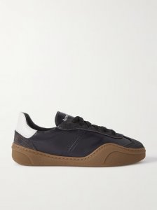 Bars leather and suede sneakers