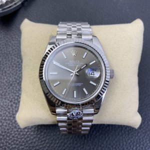 Rolex Datejust 41 Series, Classic Model with White and Grey Dial