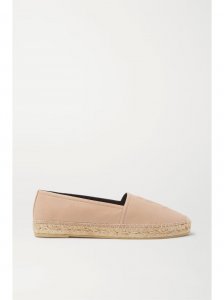 Logo-embossed leather espadrilles