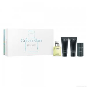 Kit Perfume Calvin Klein Eternity For Men Eau de Toilette Masculino 100 ml + Gel De Banho 100 ml +Pós-Barba 100 ml + Desodorante