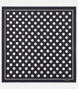 Dolce&GabbanaPolka-dot cotton scarf