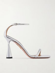 Hot 95 metallic faux leather sandals