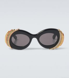 LoewePaula's Ibiza Pavé oval sunglasses