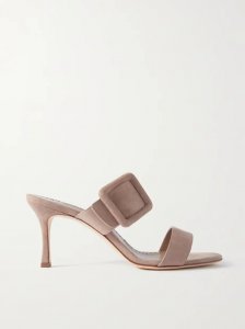 Gable 70 buckled suede mules