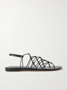 Gio knotted elastic and leather sandals