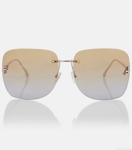 FendiFendi First Crystal square sunglasses