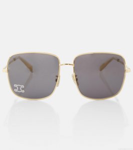 Celine EyewearTriomphe Rhinestone 01 oversized sunglasses