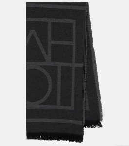 TotemeMonogram wool and cashmere scarf