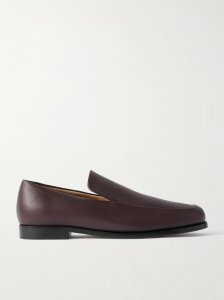 Alessio textured-leather loafers