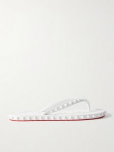 Super Loubi studded rubber flip flops