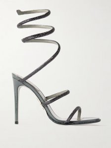 Cleo crystal-embellished satin sandals