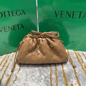 BOTTEGA VENETA THE POUCH 40 WOVEN khaki