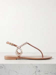 Almost Bare crystal-embellished PVC sandals