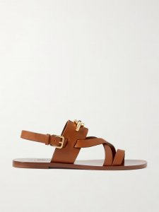 VLOGO embellished leather sandals