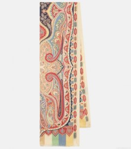 EtroPaisley cashmere and silk scarf