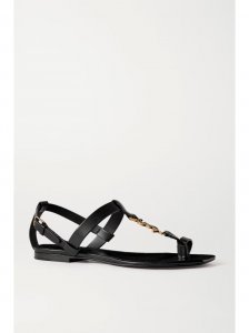 Cassandra logo-embellished leather sandals