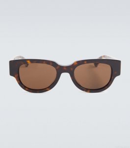 Bottega VenetaTortoiseshell oval sunglasses