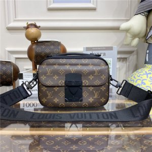 Louis Vuitton S Lock Messenger Monogram Macassar Canvas