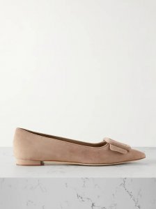 Maysale suede point-toe flats