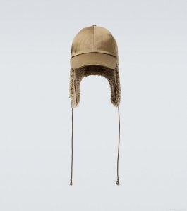 BurberryFaux-shearling trimmed cotton hat