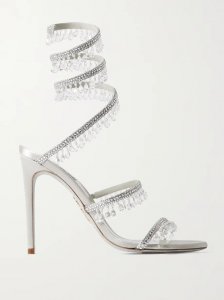 Cleo crystal-embellished satin sandals