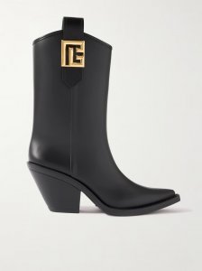 Tess leather-trimmed rubber ankle boots