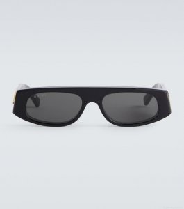 GucciLogo flat-top sunglasses